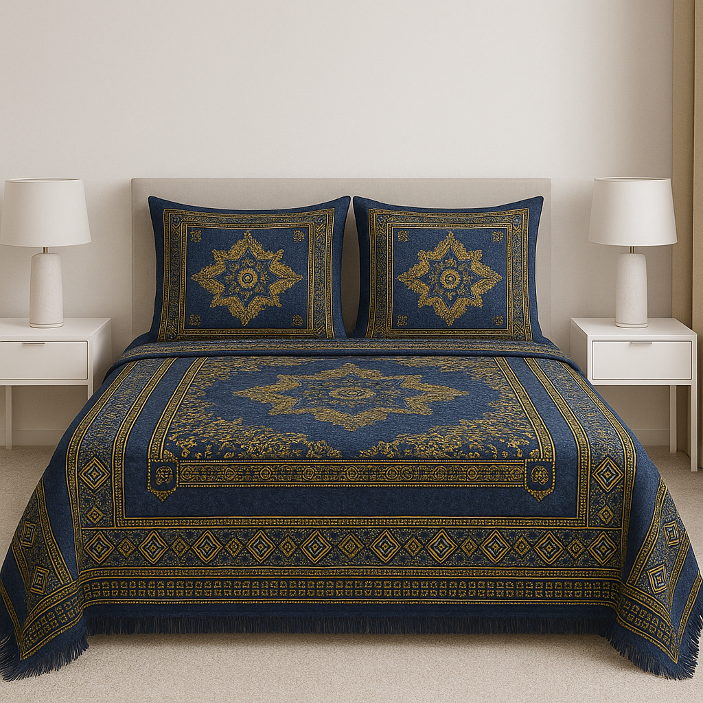 Luxury Patterned Bedsheet Set – Premium Cotton Blend