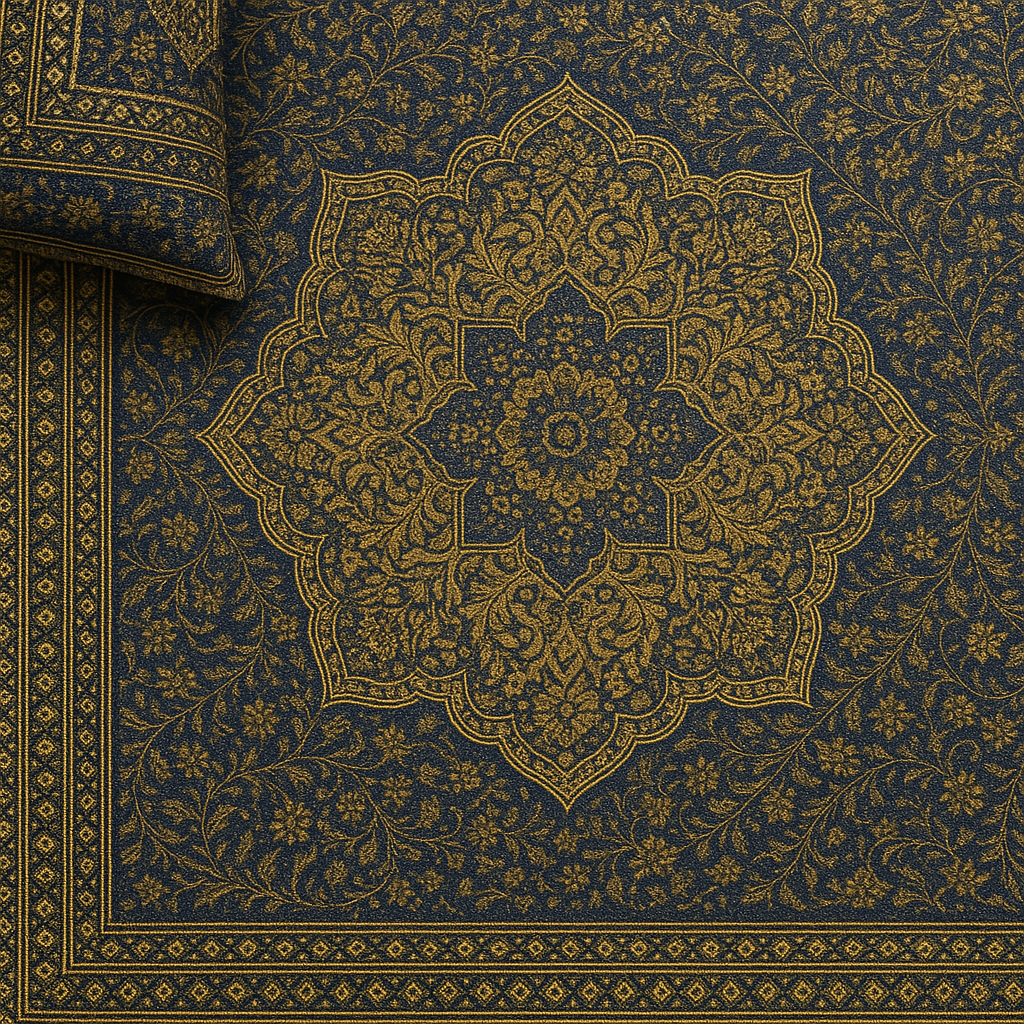 Luxury Multani Bedsheet with Intricate Traditional Design