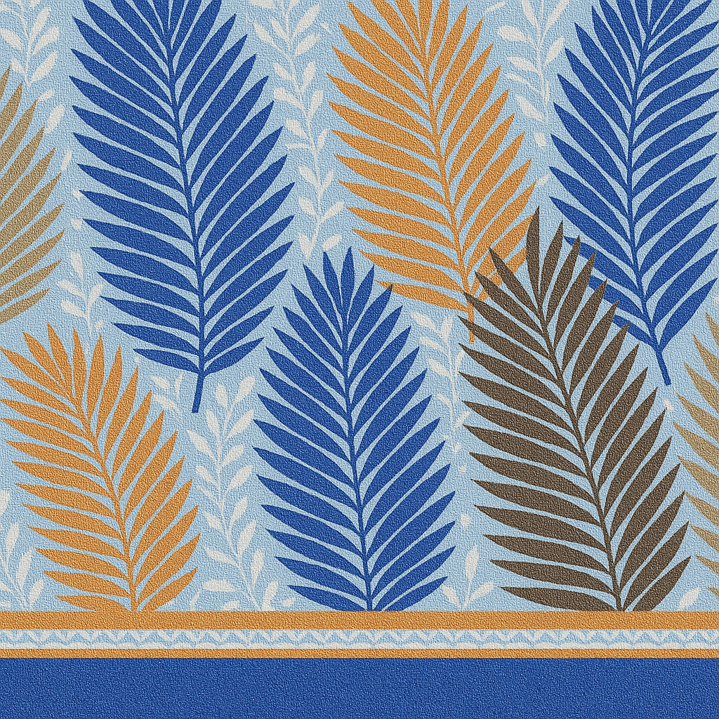 Cotton Double Bed Sheet with Pillow Covers – Leaf Print Design