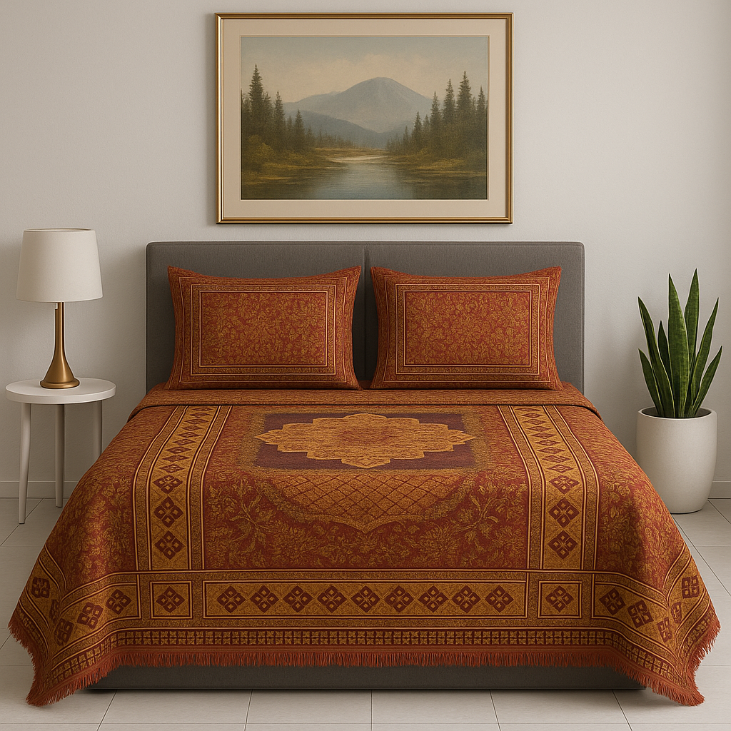 Premium Multani Bedsheet with Traditional Handcrafted Design