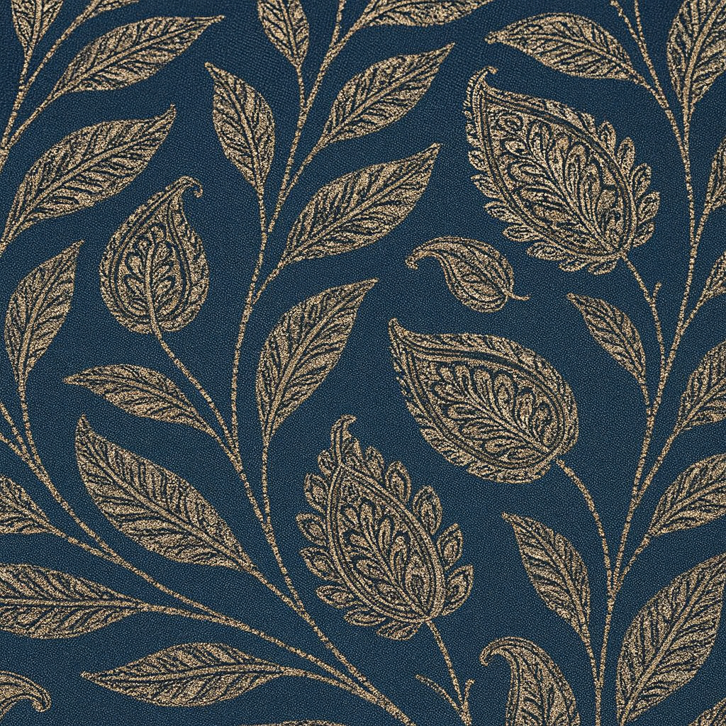 Premium Double Bed Sheet with Leaf & Paisley Design – Cotton